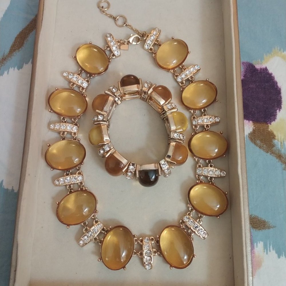 Amber Necklace/Bracelet Set
